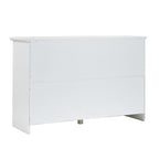 Sideboard Buffet Cabinet, 51' Large Kitchen Storage Cabinet with Drawers, Doors and Adjustable Shelves, Farmhouse Wooden Coffee Bar for Kitchen, White