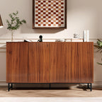 Walnut Mid-Century Modern Sideboard Buffet Cabinet