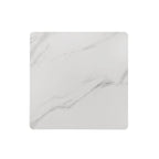 Top view of the Contemporary Sintered Stone End Table showcasing a smooth, white marble-look sintered stone surface.