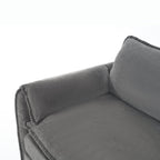 Modular Sectional Sofa Grey with Ottoman for Living Room.