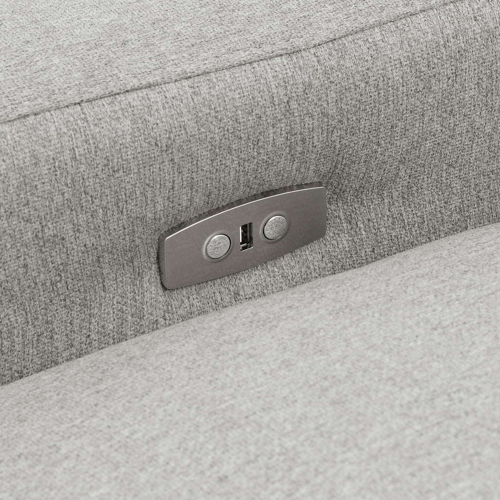 Hollander Grey 5-Piece Modular Power Reclining Sectional.