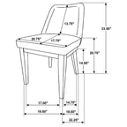Light Tan Upholstered Dining Side Chair Set of 2.