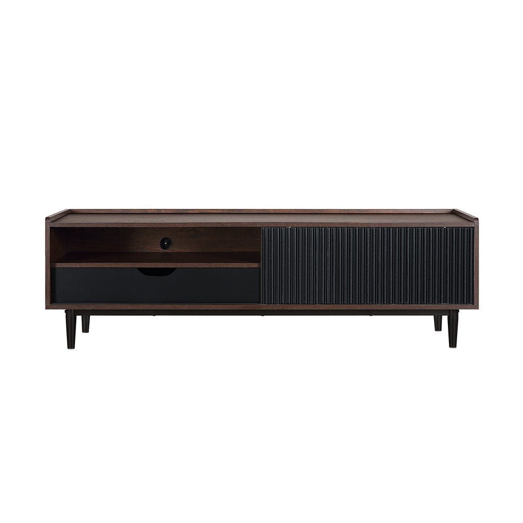Duane 59' Fluted TV Stand in Black