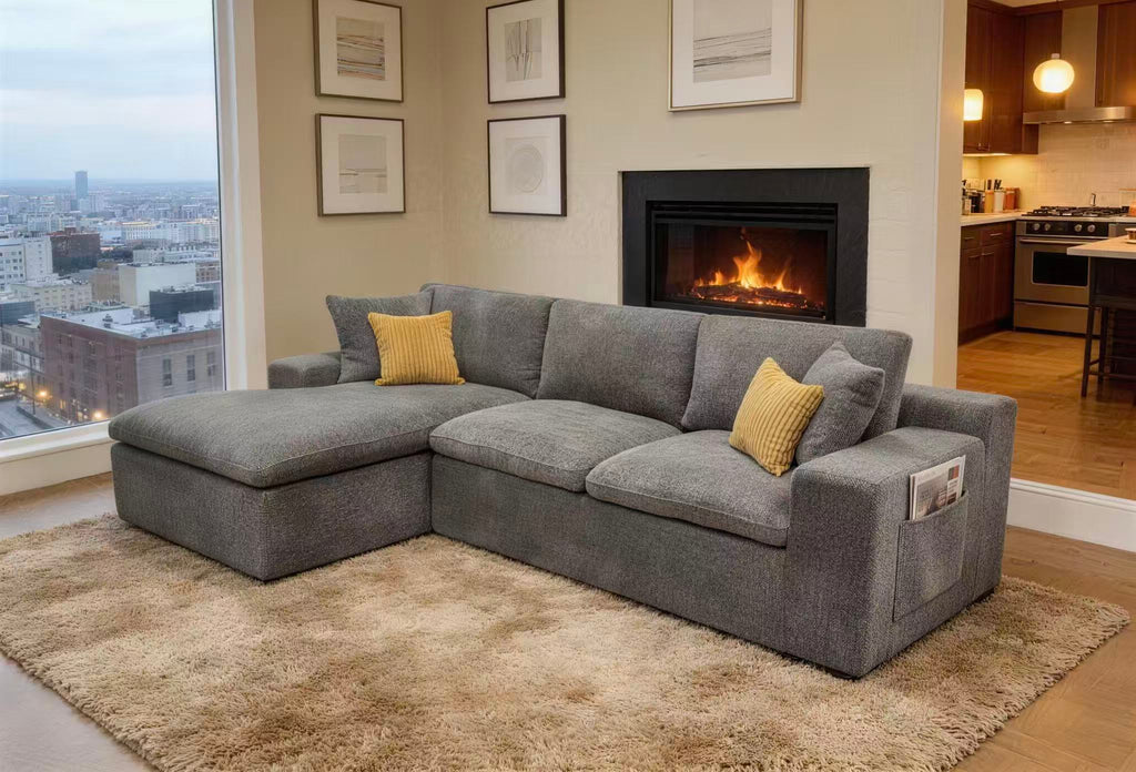 Coffee-Bean Like Full Compressed Sectional Sofa