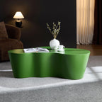 50 Inch Green Fiberglass Coffee Table for Living Room.