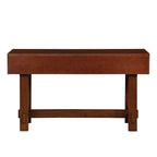 52 inch Sofa Table with Storage Drawers, Mid Century Farmhouse Fluted Console Table with Solid Wood Legs. Entryway Table for Living Room TV, Hallway Entrance Foyer, Cherry