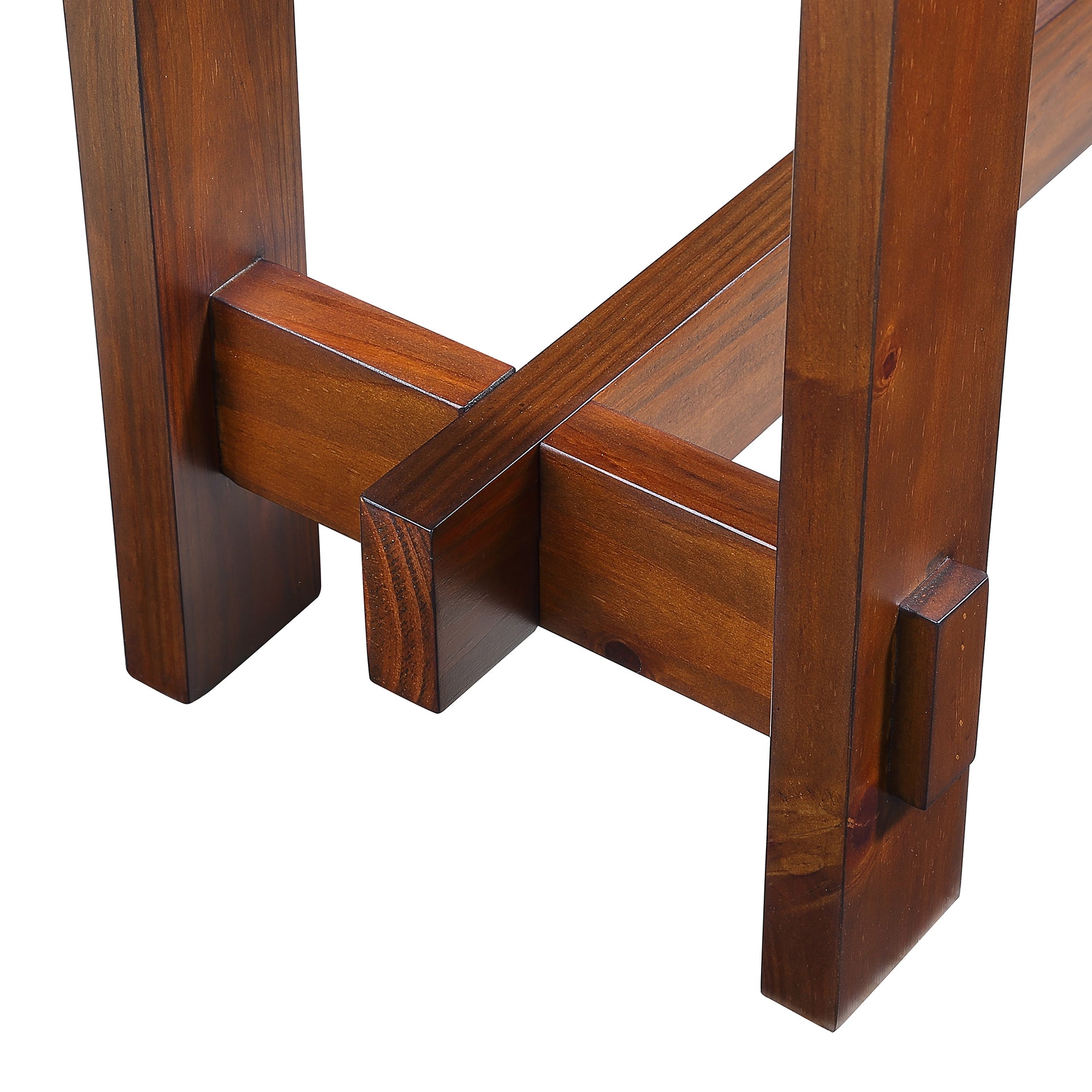 52 inch Sofa Table with Storage Drawers, Mid Century Farmhouse Fluted Console Table with Solid Wood Legs. Entryway Table for Living Room TV, Hallway Entrance Foyer, Cherry