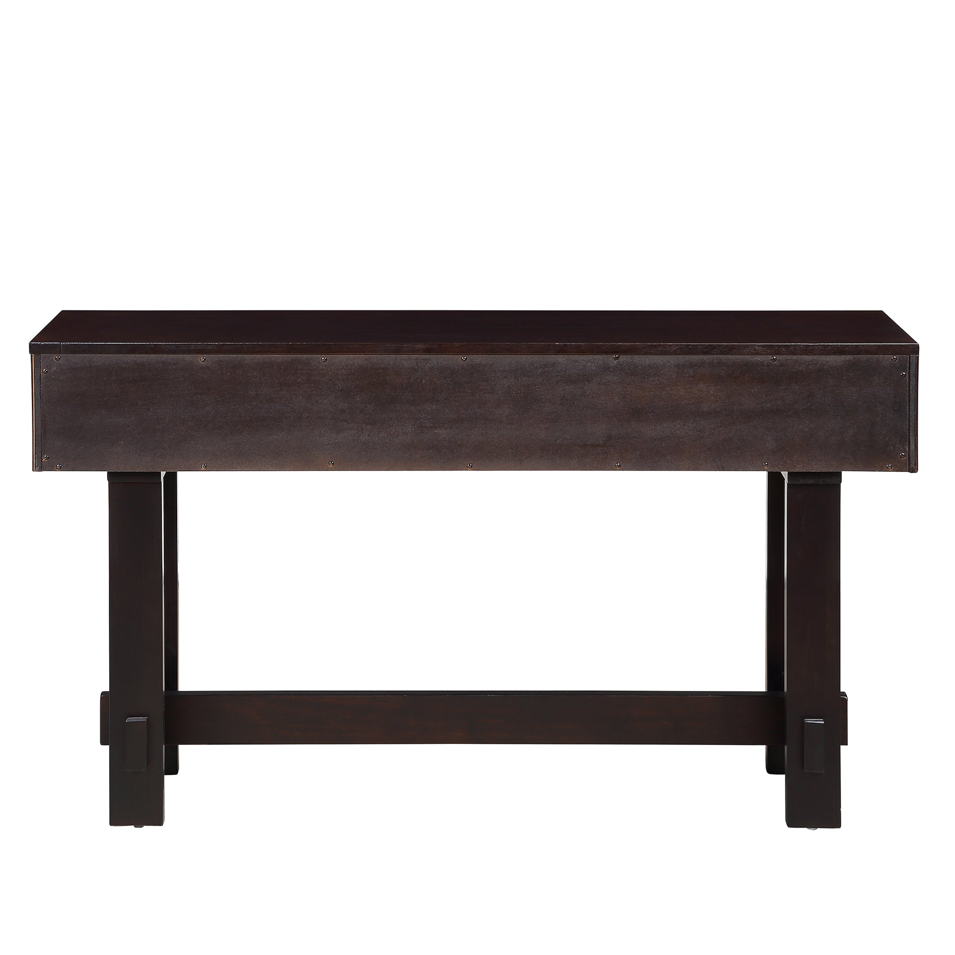 52 inch Sofa Table with Storage Drawers, Mid Century Farmhouse Fluted Console Table with Solid Wood Legs. Entryway Table for Living Room TV, Hallway Entrance Foyer, Espresso