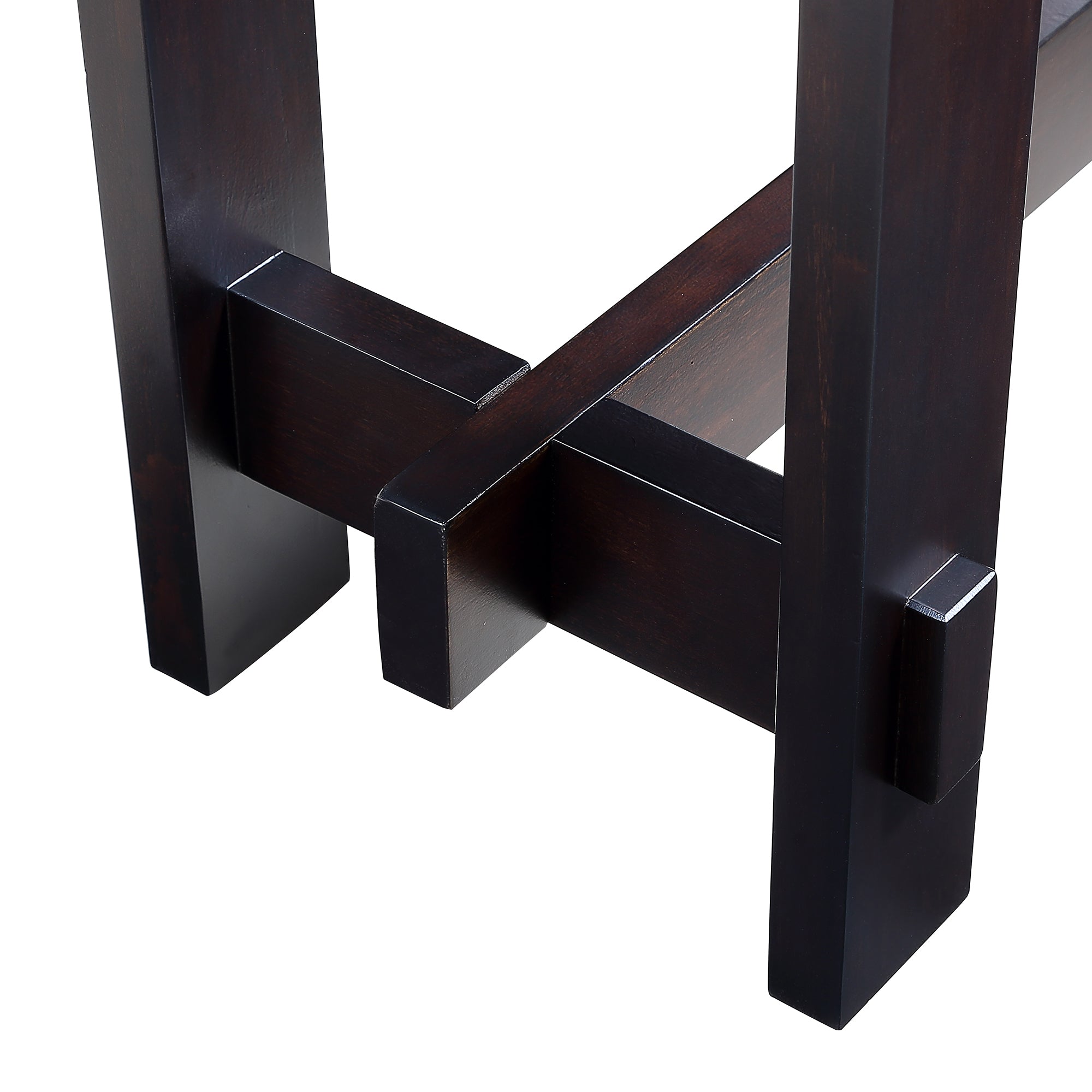 52 inch Sofa Table with Storage Drawers, Mid Century Farmhouse Fluted Console Table with Solid Wood Legs. Entryway Table for Living Room TV, Hallway Entrance Foyer, Espresso