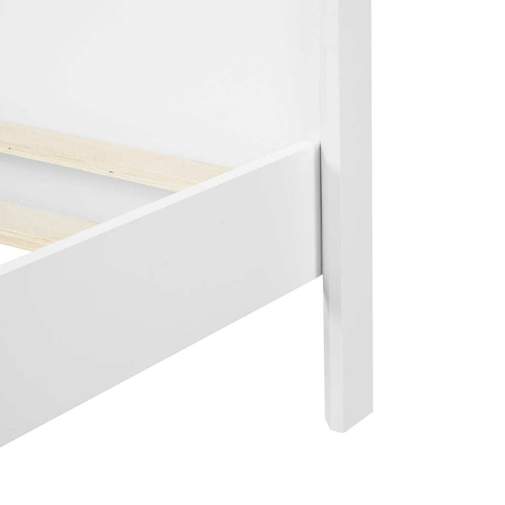 Pine Solid Wood King Size Bed - No Box Spring Needed.
