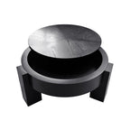Round Coffee Table with Hidden Storage for Small Spaces.