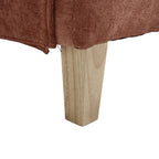 Close-up of the wooden leg on the Convertible Sofa Bed Recliner - 3-in-1, emphasizing durability and natural finish.