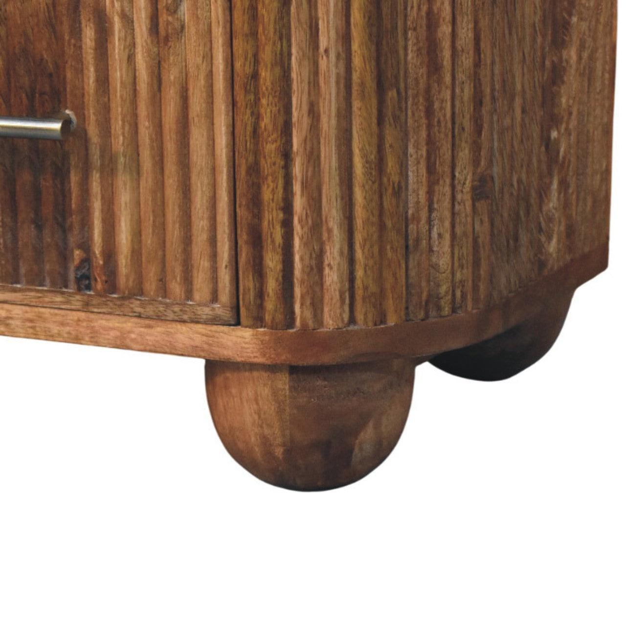 Solid Wood Bedside Table with Marble Top.