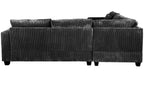 Spacious Modern Sectional Set with Cocktail Ottoman.