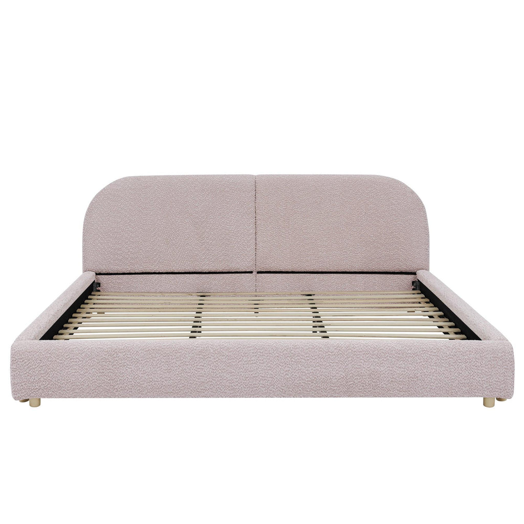 King Size Upholstered Bed Frame - Modern Minimalist Design.