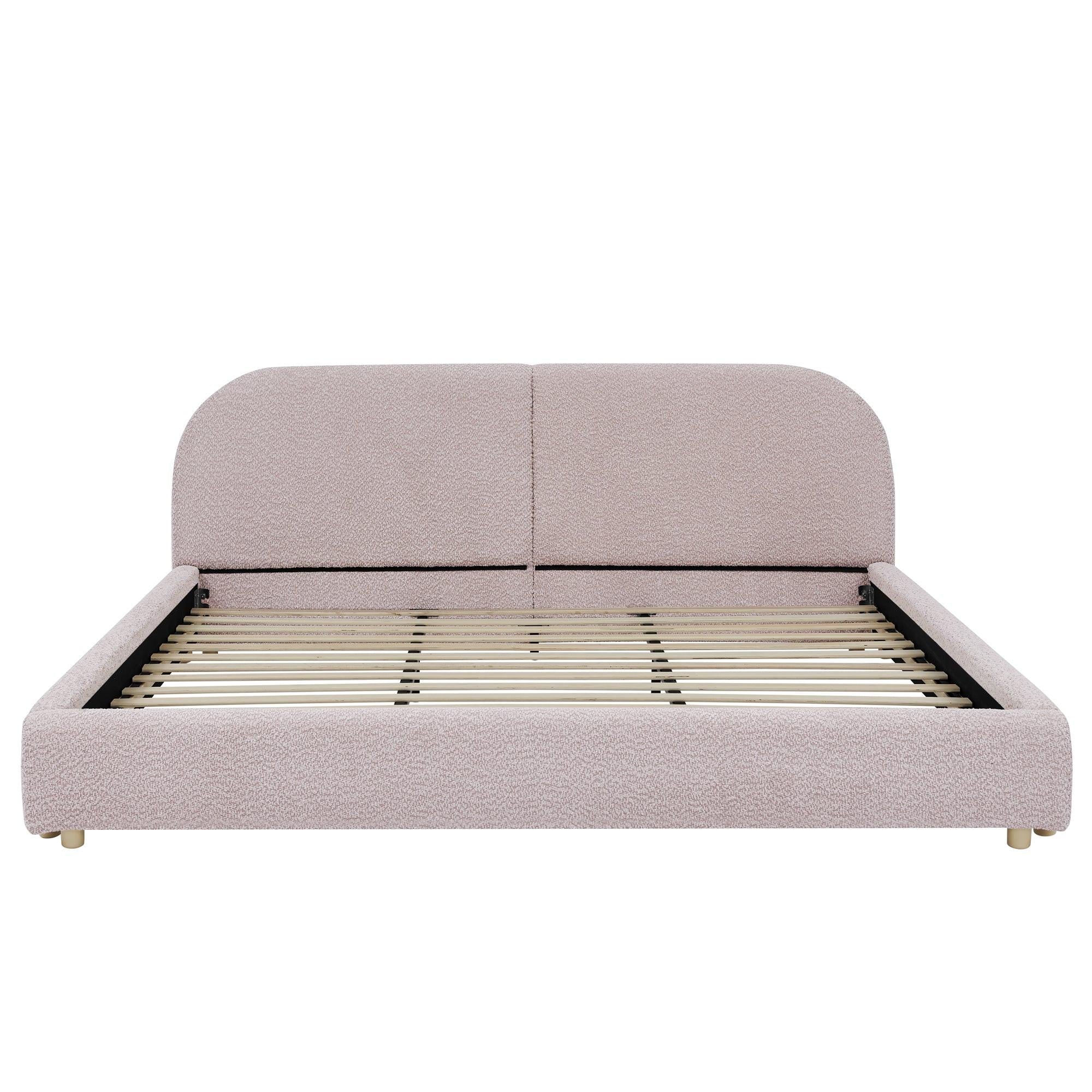 King Size Upholstered Bed Frame - Modern Minimalist Design.