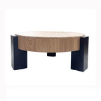 33'' Round Coffee Table with Hidden Storage for Small Spaces.