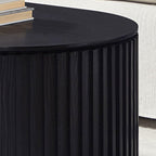 51.18'' Oval Coffee Table with Drawer for Modern Living Room.