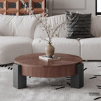 Round Coffee Table with Hidden Storage for Small Spaces.