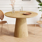 43 Inch Round MDF Dining Table for Modern Spaces.