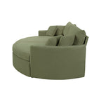 Green Oversized Double Chaise Lounge Sofa with Upholstered Corduroy Fabric, Deep Seat, USB Ports, and Removable Pillows – 102.3'