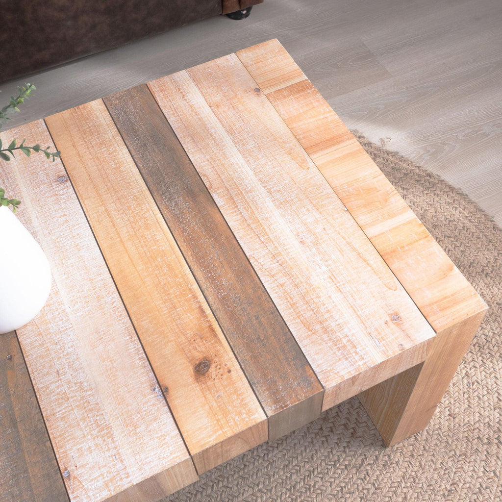 Modern Rustic Coffee Table – 48.2' Rectangular Center Table for Living Room.