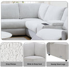 Tarrance Gray Power Recliner Sectional with Multifunction.