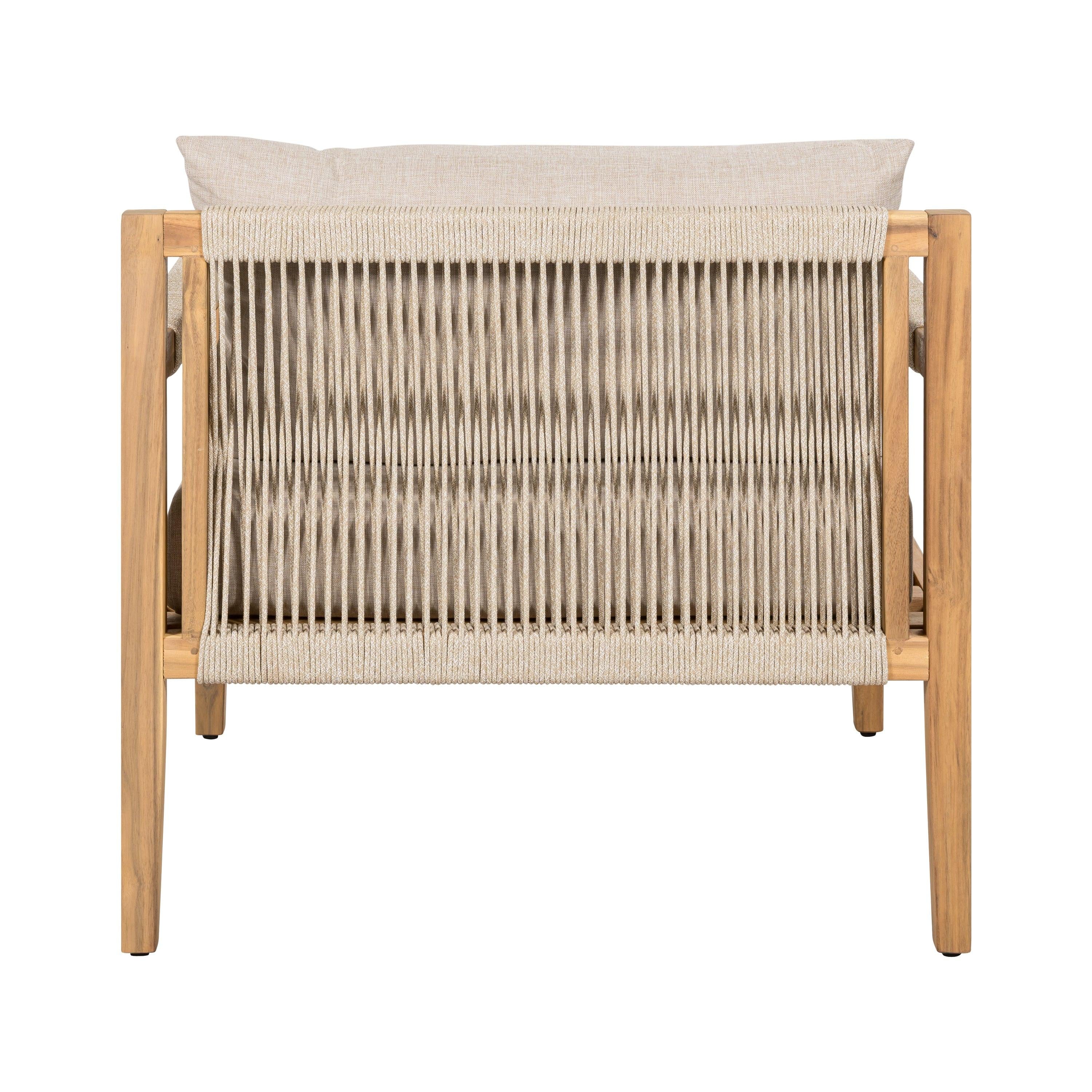 Acacia Wood Outdoor Leisure Chair - Comfortable Patio Seating.