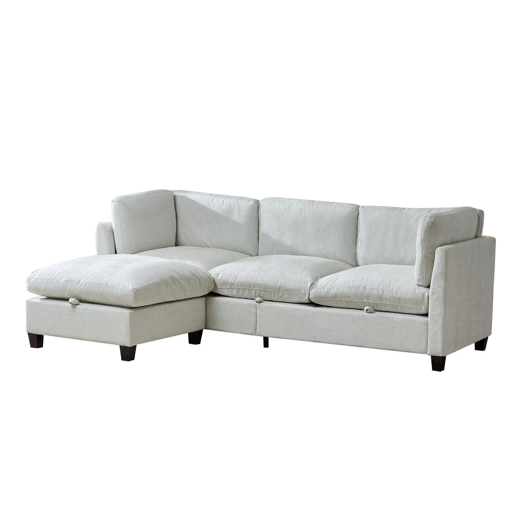 96.5' Sectional Couch with Ottoman for Living Room.