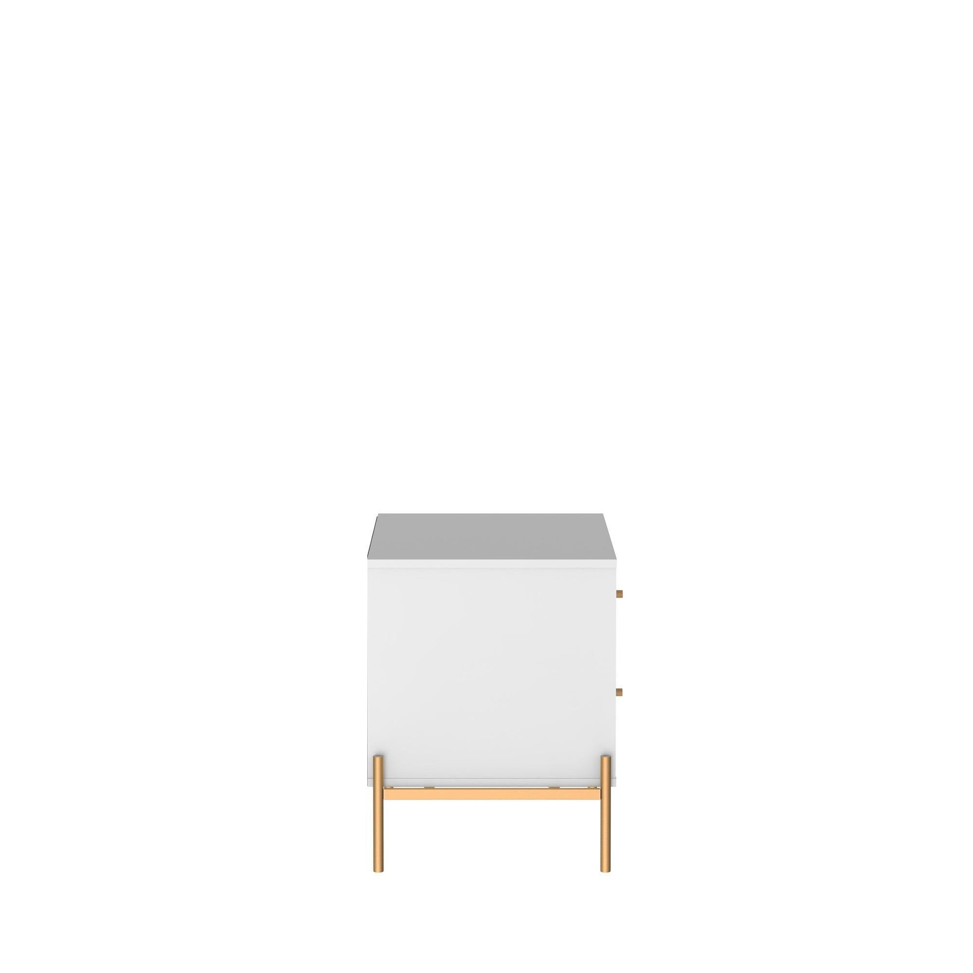 Jasper 25' Nightstand in White (2-Drawer)