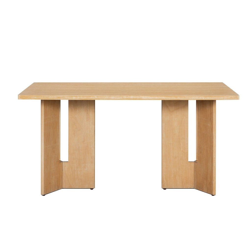 TREXM Farmhouse Wood Dining Table Set for 6 with Chairs.