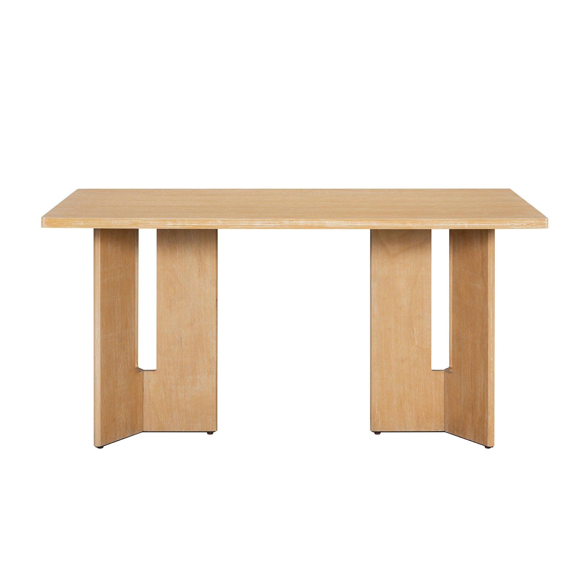 TREXM Farmhouse Wood Dining Table Set for 6 with Chairs.