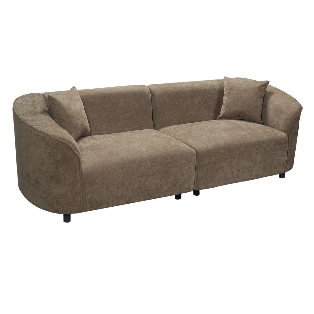 87' Curved Contemporary Sofa - Stylish and Comfortable.