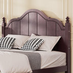 Vintage Queen Bed Frame with Headboard and Slats Support.