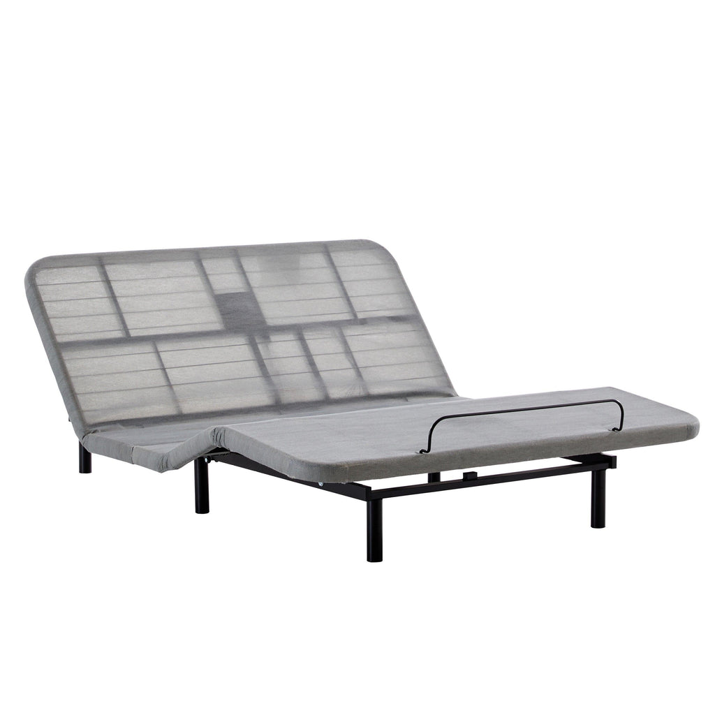 Caron Adjustable Wingback Bed Bundle Set - Queen Size.