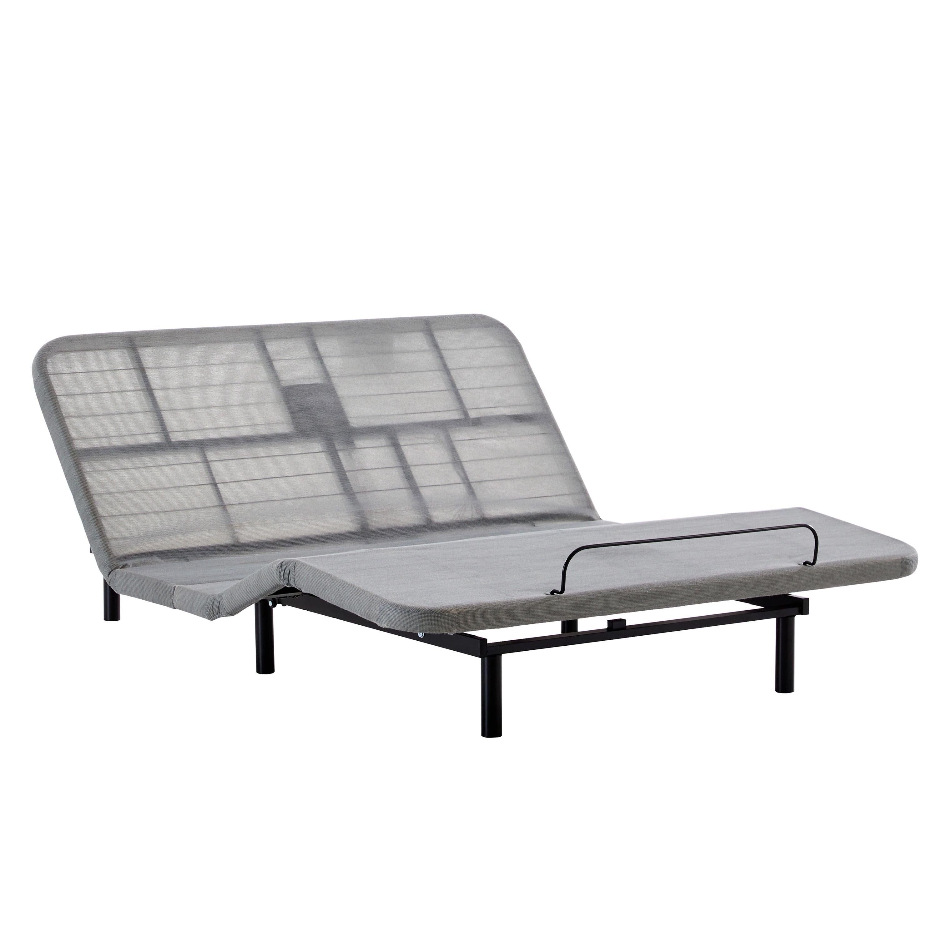 Caron Adjustable Wingback Bed Bundle Set - Queen Size.