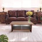47-inch modern minimalist coffee table with storage.