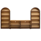 3-Piece Retro TV Stand Set with Bookshelf for TVs.
