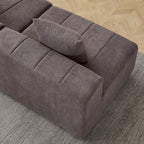 Modular Chenille Sofa Sectional with 2 Pillows.