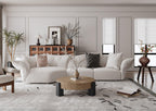33'' Round Coffee Table with Hidden Storage for Small Spaces.
