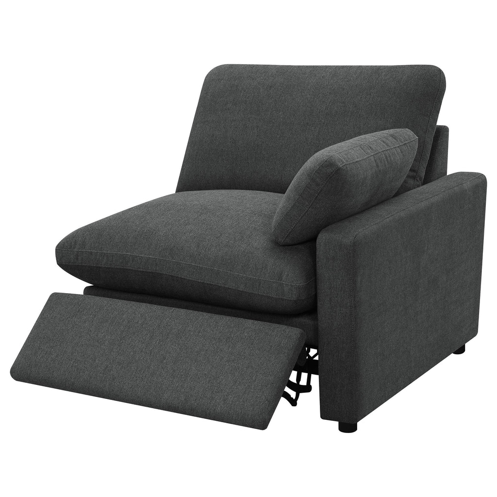 Hollander Dark Grey Modular Power Reclining Sectional.