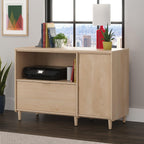 Credenza for TVs up to 46 inches with Concealed Storage.