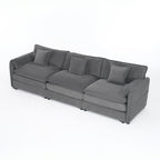 Modular Sectional Sofa in Grey - Deep Seat Comfort.