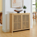 39.4' Rattan Sideboard Buffet Cabinet for Modern Storage.