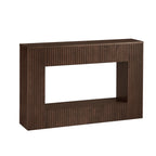 55' Modern Slatted Console Table, Narrow Entryway Table for Living Room or Hallway