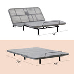Caron Adjustable Wingback Bed Bundle Set - Queen Size.
