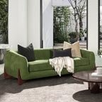 Alpine Moss Green Sherpa Sofa for Cozy Seating.