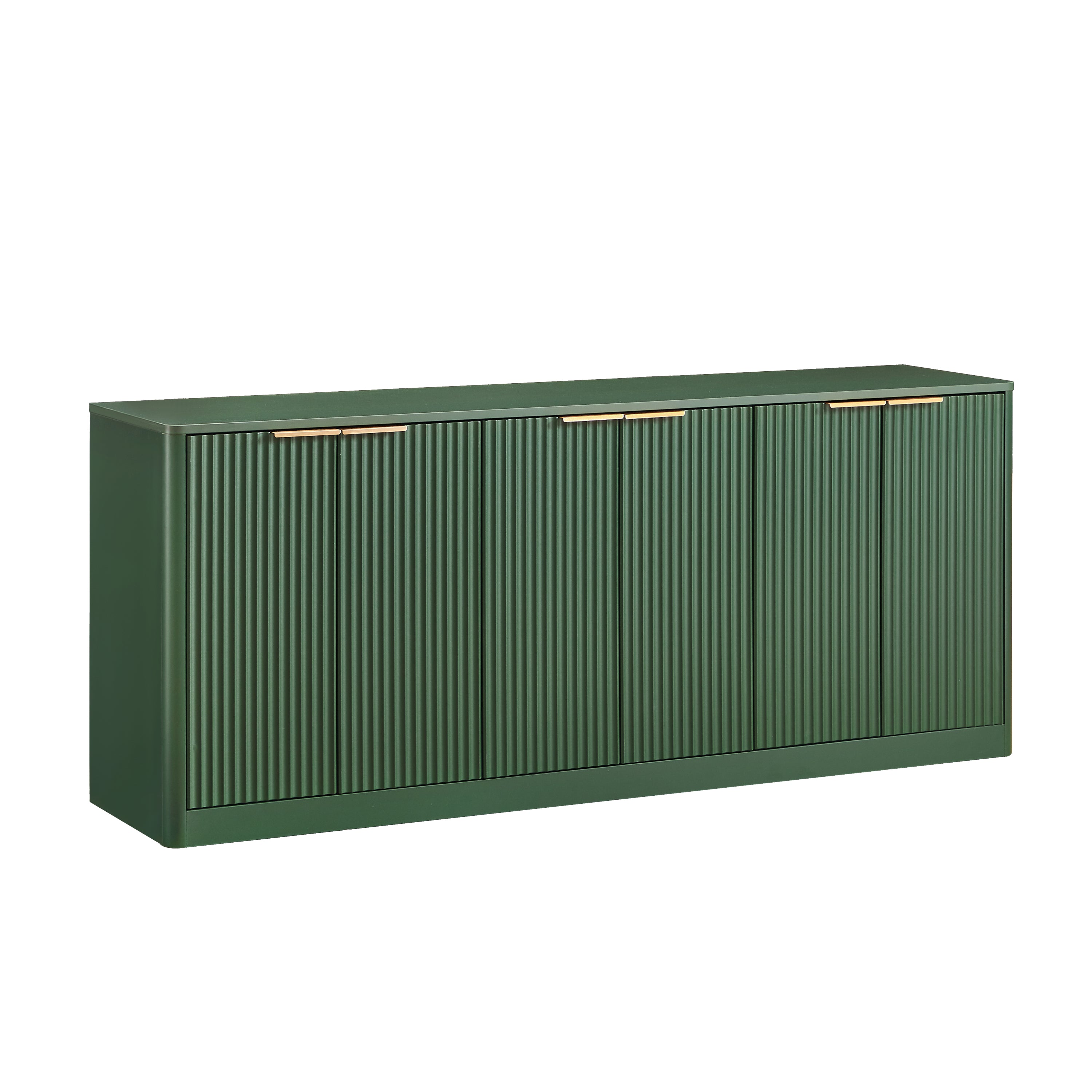 67 Inch Wavy Sideboard Storage Cabinet - Green