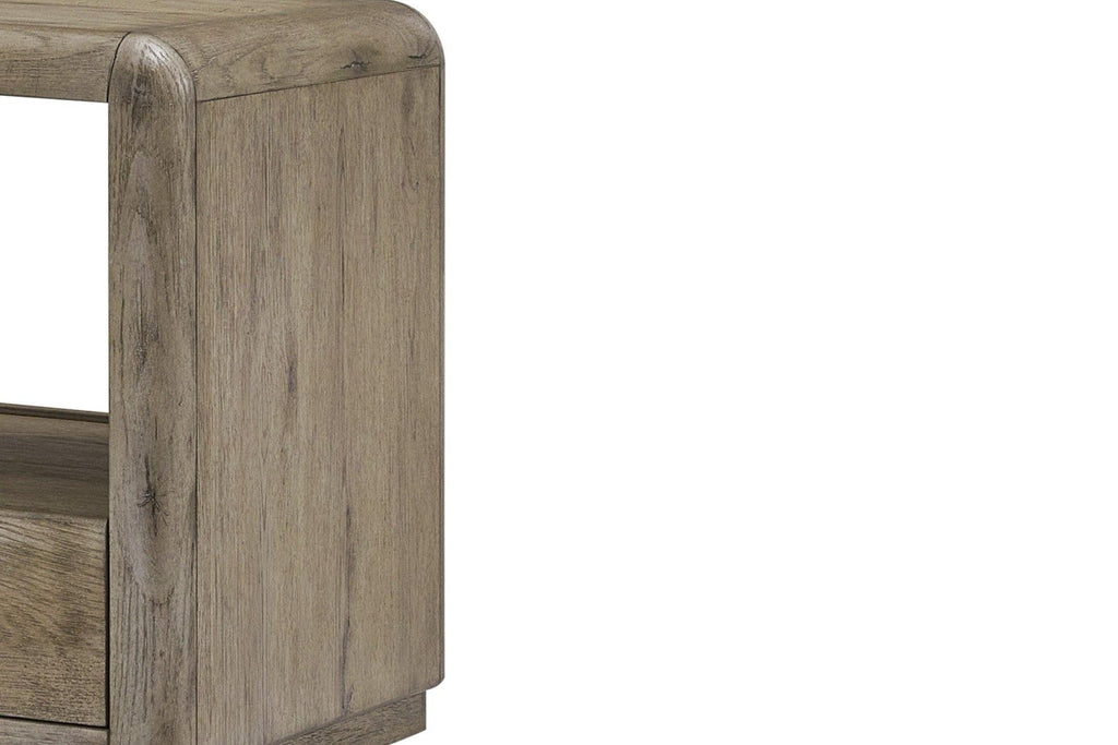 Knotty English Oak End Table for Modern Storage.