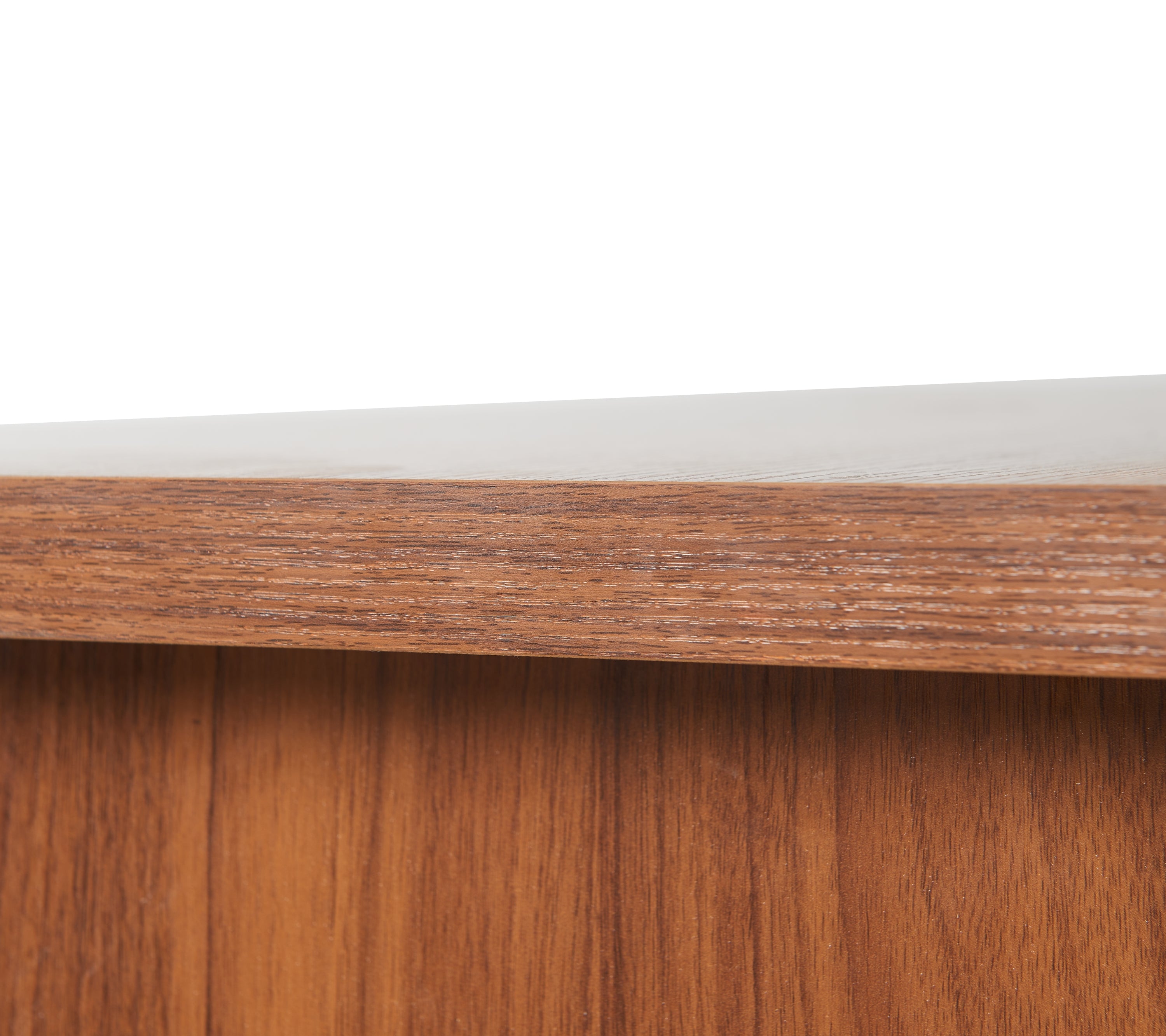 55.1''L, Home Office L-Shaped Versatile Desk Height Adjustable Extendable Desk with Storage Drawers and Cabinet, Walnut